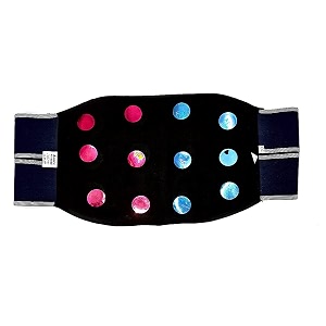 12 magnet back amp abdomen supportmagnetic slimming beltmulti energy waist and belly belt blue black 30