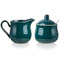 12 OZ Ceramic Sugar and Creamer Set (Dark Teal)
