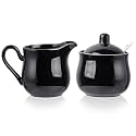12 OZ Ceramic Sugar and Creamer Set (Black)