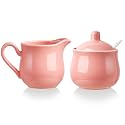12 OZ Ceramic Sugar and Creamer Set (Pink)