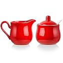 12 OZ Ceramic Sugar and Creamer Set (Red)