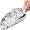 12 oz Ice Scoop (Hand Wash Only), Stock Your Home Metal Ice Scoop for Freezer, Commercial Food Grade Aluminum Utility Scooper for Ice Machine, Kitchen, Bar, Restaurant, Flour, Popcorn and Pet Food