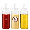 12 oz Plastic Squeeze Bottles, Salad Dressing Bottles,Sauce Bottle Squeeze