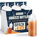12 oz Squeeze Bottles, Cooking Oil Dispenser, Plastic Bottles with Caps