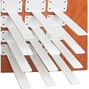 12 Pack - 11 inch White Hidden L Shelf Bracket (1/5 Inch Thicked) Iron Floating Shelf Brackets Rustic Industrial Metal Brackets for Shelf Support