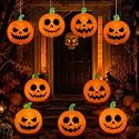12 Pack 12'' LED Inflatable Pumpkin Balls Halloween Floating Pumpkin Lights