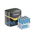 12-Pack 1300mWh Rechargeable AAA Lithium Batteries with Charger