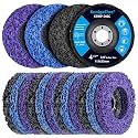 12 Pack 4" x 5/8" Strip Discs Stripping Wheel Fit Angle Grinder Clean and Remove Paint Coating Rust Welds Oxidation