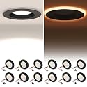 POWERASIA 12 Pack 4 Inch LED Metal Recessed Lighting with Night Light