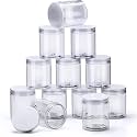 Satinior 12 Pack Plastic Jars with Lid, 5 oz Clear Empty Storage Container