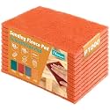 12 Pack 6" x 9" Ultra-Fine Scuff Pads, Orange 1000 Grit – Non-Woven General Purpose Scuff Pads for Finishing, Polishing & Smooth Surface Prep – Thick Design for Auto Body & Woodworking