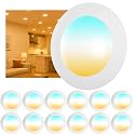 12 Pack 6 Inch LED Disk Lights, Dimmable Flush Mount Ceiling Disc Lights