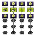 12 Pack 8.5*11 Sign Holder Stand w/ Safety Corner, Standing, Black