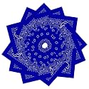 12 Pack Bandanas Unisex Paisley Cowboy Bandanas Bulk Multi Purpose Headband Scarf for Men Women Costume