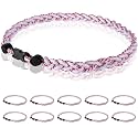 12 Pack Baseball Necklace 18inch, Team Gift for Baseball Funs, Three Braided Titanium Tornado Rope Design, with Muti - Color for Pick
