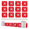 12 Pack Battery Holder for Milwaukee M18 18V Battery Mounts Dock Holder Fit for M18 48-11-1815 48-11-1828 48-11-1850 48-11-1860 (w/24 Screws, No Battery)