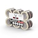 12 Pack Buck Strapping Tape 2 Inch x 60 Yds (180ft), 5.5 Mil – Heavy Duty Fiberglass Tape, Filament Tape, Reinforced Packing Tape with Synthetic PET Adhesive for Bundling, Shipping & Palletizing