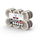 12 Pack Buck Strapping Tape 2 Inch x 30 Yds (90ft), 5.5 Mil – Heavy Duty Fiberglass Tape, Filament Tape, Reinforced Packing Tape with Synthetic PET Adhesive for Bundling, Shipping &amp; Palletizing