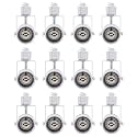 [12 Pack] CLOUDY BAY H Type Track Lighting Heads to Gu10 Base Socket Light Direction Adjustable,Round,White