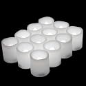 12 Pack LED Flameless Votive Candles, White Glow