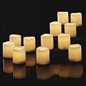 12 Pack LED Flameless Votive Candles, Warm White Glow