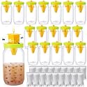 12 Pack Fly Traps Outdoor, Reusable Fly Catcher Bottles with Bait Hanging Flies Traps with Non-Toxic Dissolvable Bait Refills for Flying Insect Drain Patio Garden Yard Barn Outdoor