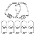 12 Pack Heavy Duty Metal Poultry Swivels for Ties, Chicken Tethers, Rotating Rings Open Range Hardware Poultry Supplies for Farm, Backyard