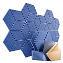 12 Pack Self-Adhesive Acoustic Panels 12" X 10" X 0.4" - Sound Proof Foam Panels with High Density, Y-Lined Design, Flame Resistant, Absorb Noise and Eliminate Echoes(Sky Blue)