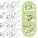12 Pack Shoe Slots Organizer for Closet, Adjustable Shoe Stackers for a Pair of Shoes Shoe Rack Storage Shoe Space Saver 50% Shoe Shelf Display Holder for Closet