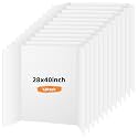 12 Pack Trifold Poster Board, 28x40 White Presentation Display Board