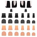 12 Pairs 6 Sizes Heel Protective Heel Caps,High Heel Protectors Tip Covers, Noise Reducing Non-Slip Heel Caps for High Heels,Perfect for Weddings, Races (6 Pairs Apricot/ 6 Pairs Black)