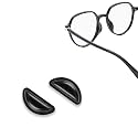 12 Pairs Airbag Cushioned Eyeglass Nose Pads, Adhesive Anti-Slip Nose Pads, Soft Silicone Nose Pad with Enhanced Sticky Backing for Glasses, Sunglasses, Eyewear (12 Black Pairs)