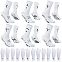 12 Pairs Cross Grip Soccer Socks Soccer Shin Guard Sleeves Non Slip Christian Socks with Bible Verse for Men Women