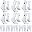 12 Pairs Cross Grip Soccer Socks Soccer Shin Guard Sleeves Non Slip Christian Socks with Bible Verse for Men Women