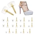 12 Pairs High Heel Shoes Replacement Tips - Shoe Repair Stiletto Caps Protector Dowels Women's Round Cover