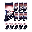 12 Pairs Veterans Day Gifts American Flag Socks