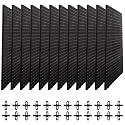 12 PCS 12x12 Inch Fish Tank Divider 10 Gallon Aquarium Divider with Sucker Clips Plastic Fish Tank Separator Black Egg Crate Light Diffuser Fish Separator for Aquarium Plastic Grid Panel