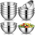12 Pcs 304 Stainless Steel Mixing Bowls with Graduation Nesting Bowl, 40 oz