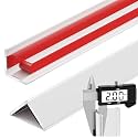 12 Pcs Aluminum Angle Corner Guards, 1" x 1" x 39.4" Metal Wall Corner Protector L-Shaped Molding Trim for Wall Door Frame Cabinet Protection Decoration, 2 mm Thickness, White