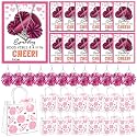 12 Pcs Cheerleader Gifts Bulk for Team, Cheer Gift Bags, Pink