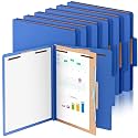 12 Pcs Classification Folders 1 Pocket Divider Medical Folder, Dark Blue