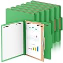 12 Pcs Classification Folders 1 Pocket Divider Medical Folder, Green
