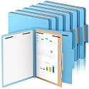 12 Pcs Classification Folders 1 Pocket Divider Medical Folder, Blue