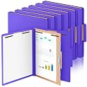 12 Pcs Classification Folders 1 Pocket Divider Medical Folder, Purple