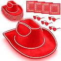 12 Pcs Cowboy Light up Hat Set, Cowgirl Party Accesorry