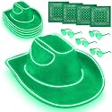 12 Pcs Cowboy Light up Hat Set, Cowgirl Party Accesorry