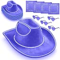 12 Pcs Cowboy Light up Hat Set, Cowgirl Party Accesorry