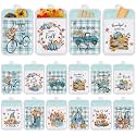 12 Pcs Fall Pot Holders with Pocket Blue Pumpkin Pot Holders for Kitchen