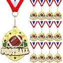 12 Pcs Gold Award Medals Bulk 2.2 Inch Basketball Volleyball Royal Dance Softball Metal Medals with Neck Ribbons Metal Trophy Award Prize Gifts for Tournaments Sports Competitions