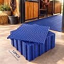 12 Pcs Horse Stall Mat 4 x 5.27 ft Plastic Stable Mat Interlocking